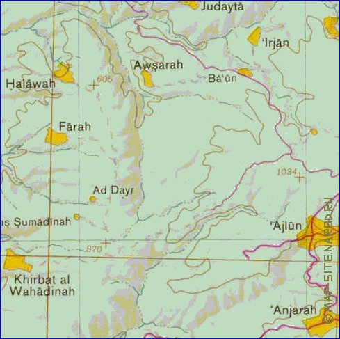 mapa de Cisjordania