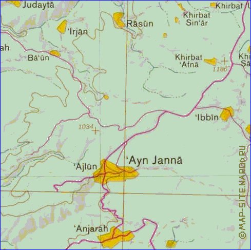 mapa de Cisjordania