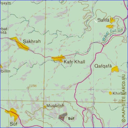 mapa de Cisjordania