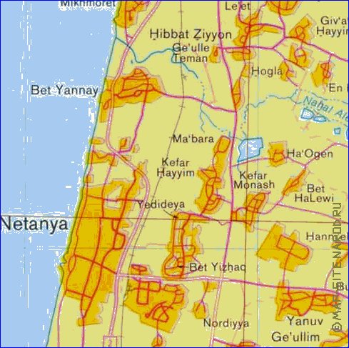 mapa de Cisjordania