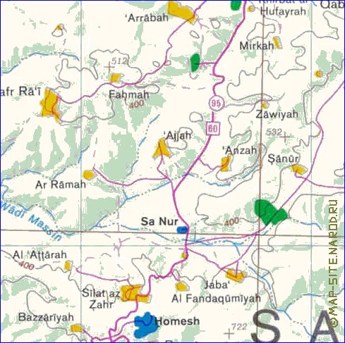 mapa de Cisjordania