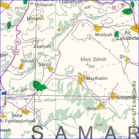 mapa de Cisjordania