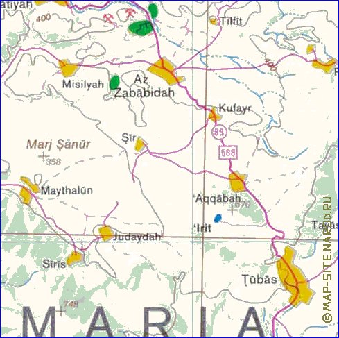 mapa de Cisjordania