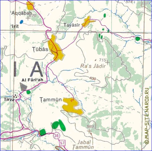 mapa de Cisjordania