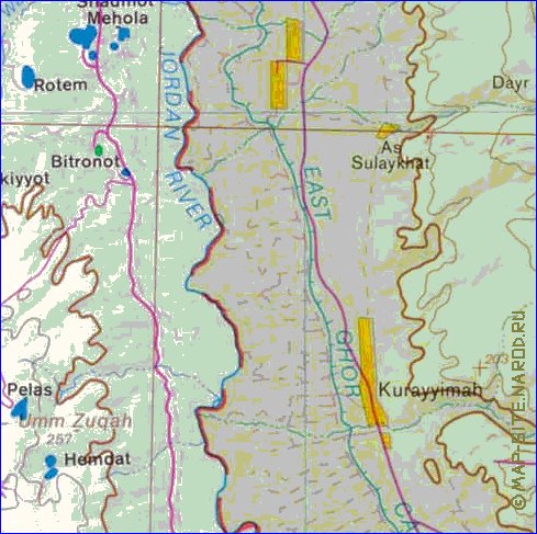 mapa de Cisjordania