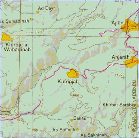 mapa de Cisjordania