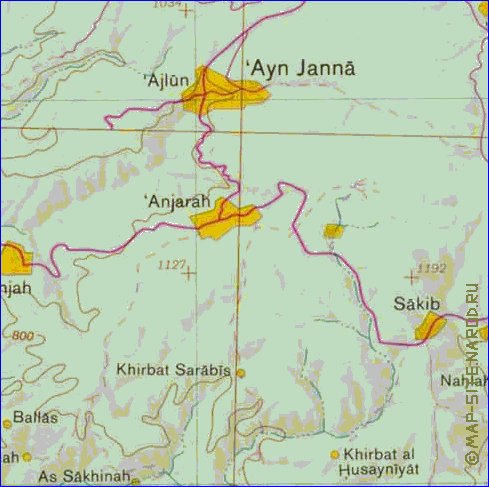 mapa de Cisjordania