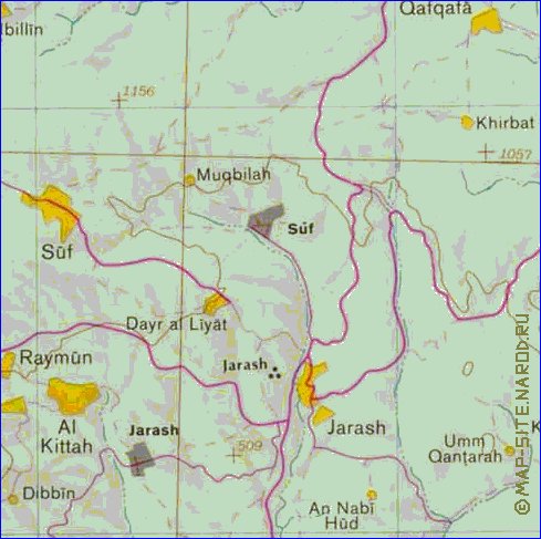 mapa de Cisjordania