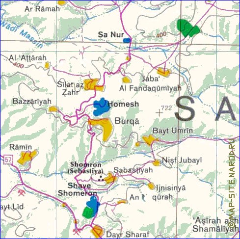 mapa de Cisjordania