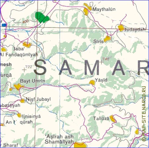 mapa de Cisjordania