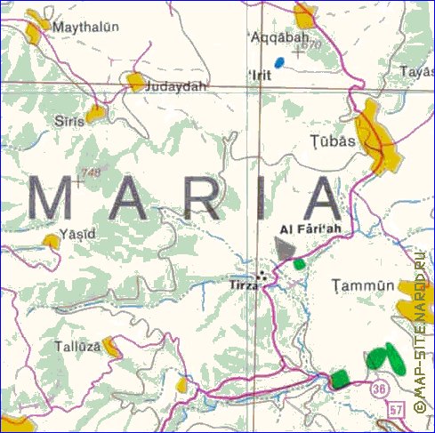 mapa de Cisjordania