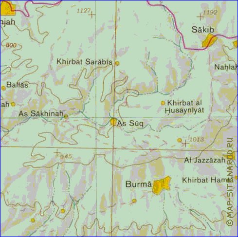 mapa de Cisjordania