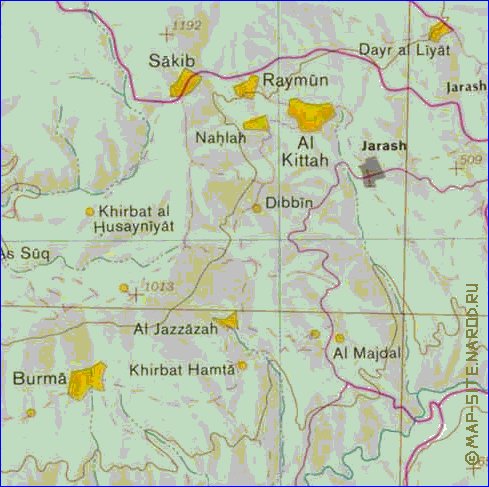 mapa de Cisjordania