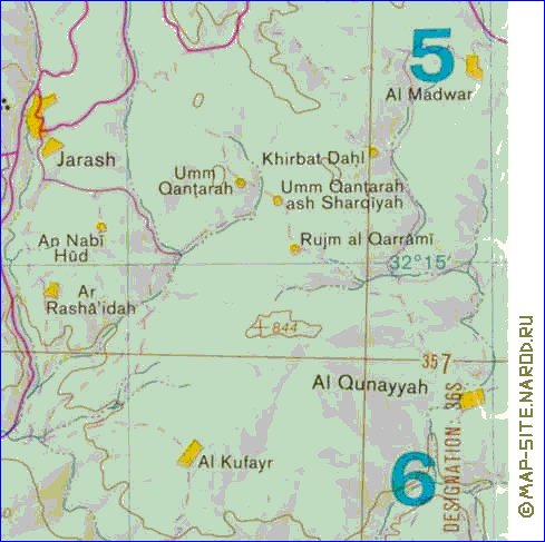 mapa de Cisjordania