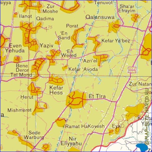 mapa de Cisjordania