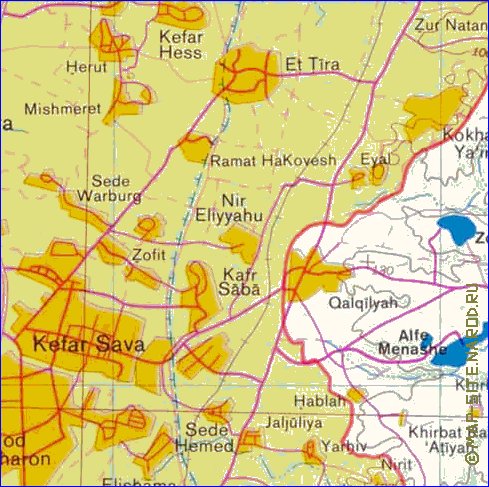 mapa de Cisjordania