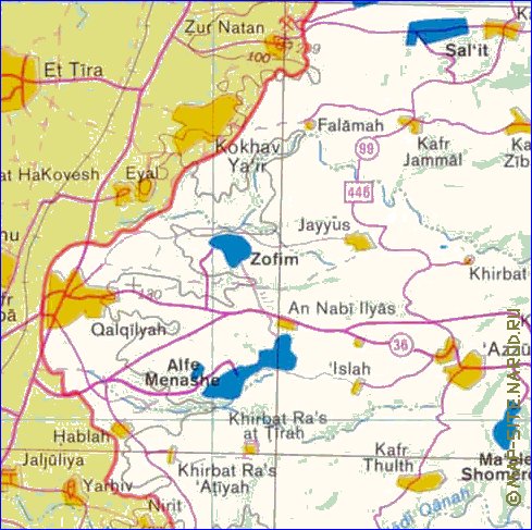 mapa de Cisjordania