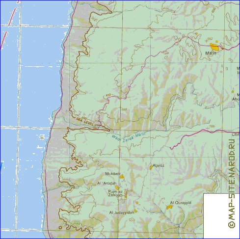 mapa de Cisjordania