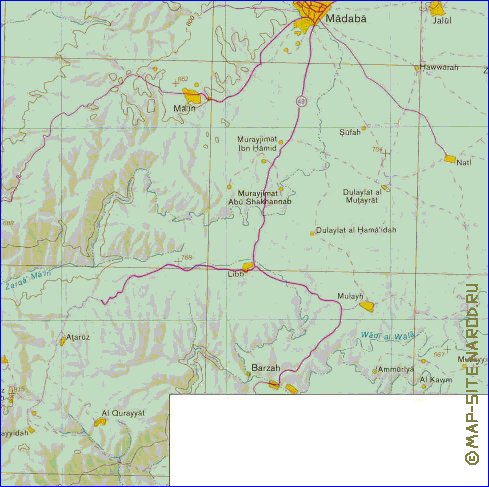 mapa de Cisjordania