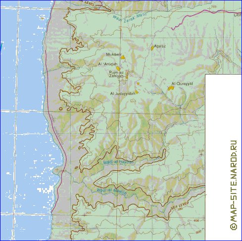 mapa de Cisjordania