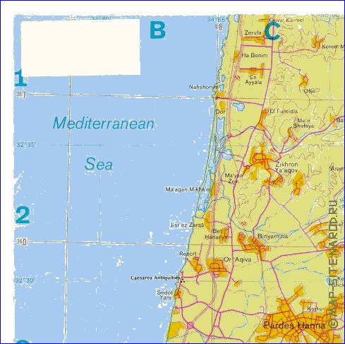 mapa de Cisjordania