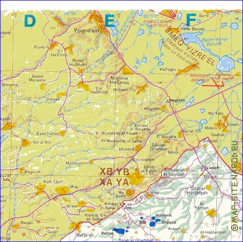 mapa de Cisjordania