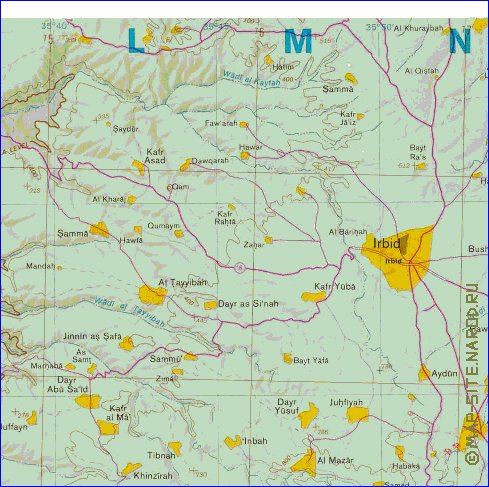 mapa de Cisjordania