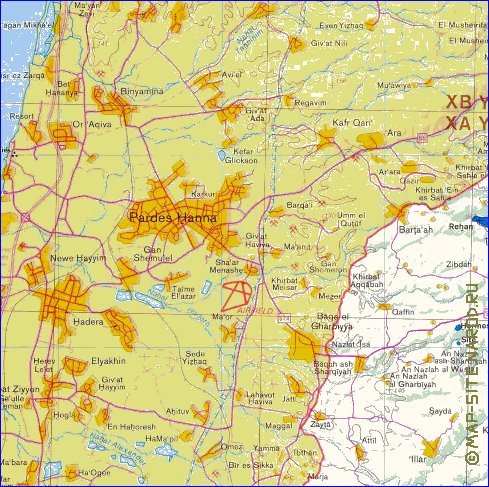 mapa de Cisjordania