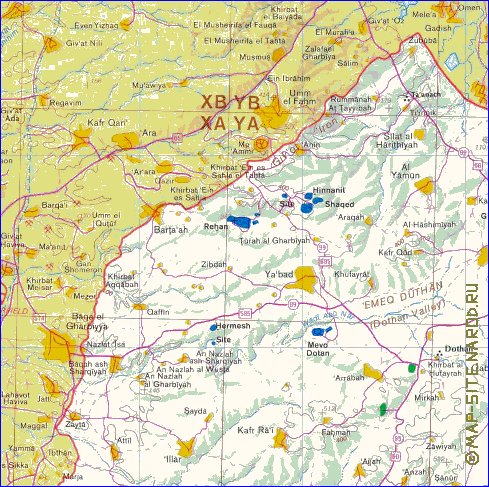 mapa de Cisjordania