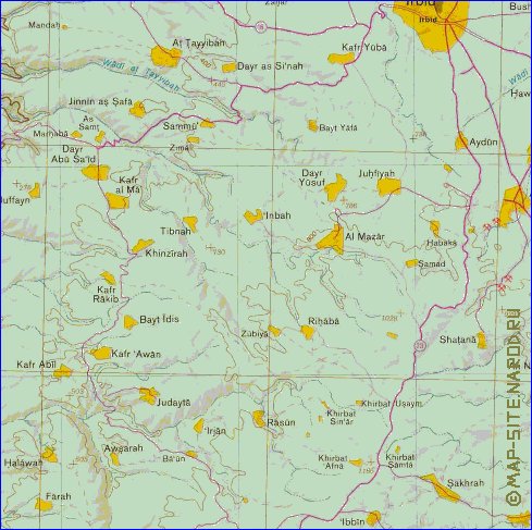 mapa de Cisjordania