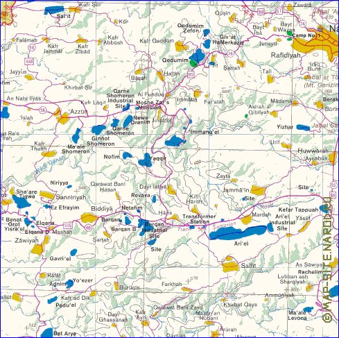 mapa de Cisjordania