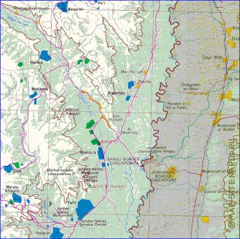 carte de Cisjordanie