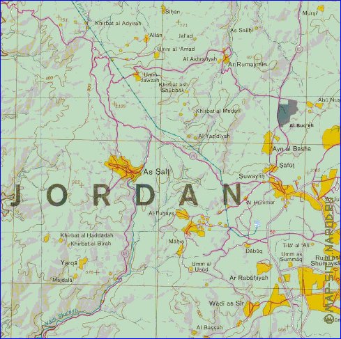 mapa de Cisjordania