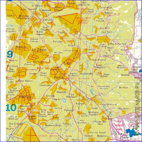 mapa de Cisjordania