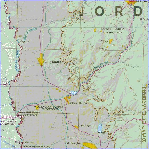 carte de Cisjordanie