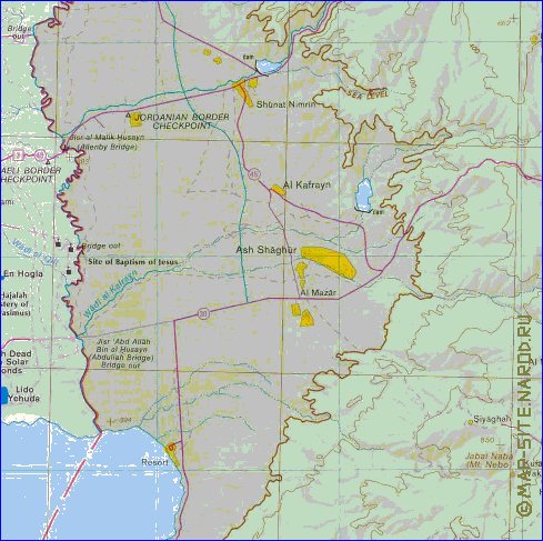 carte de Cisjordanie