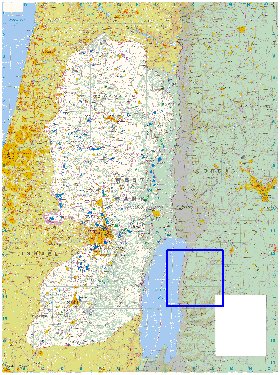 mapa de Cisjordania