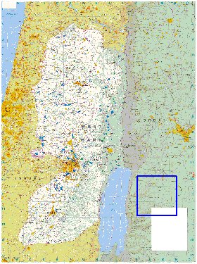 mapa de Cisjordania