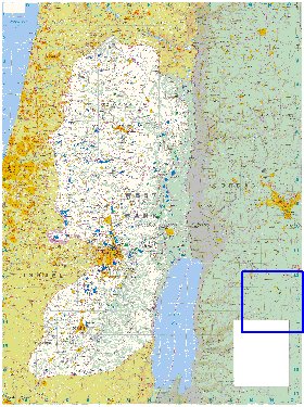 mapa de Cisjordania