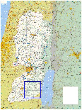 mapa de Cisjordania