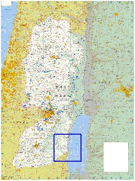 mapa de Cisjordania