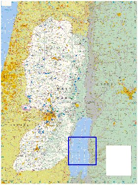 mapa de Cisjordania