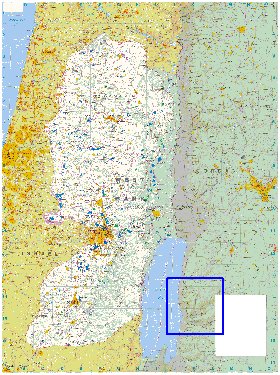 mapa de Cisjordania