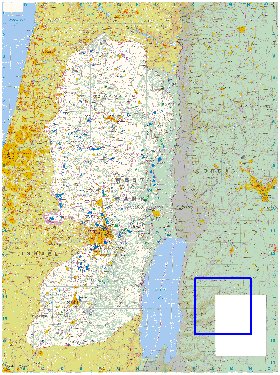 mapa de Cisjordania