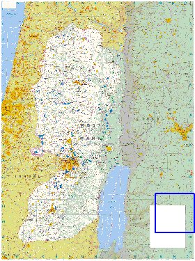 mapa de Cisjordania