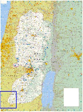 mapa de Cisjordania