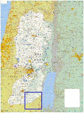 mapa de Cisjordania