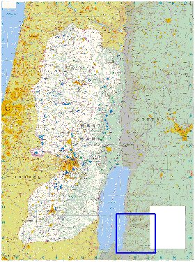 mapa de Cisjordania