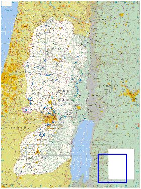 mapa de Cisjordania