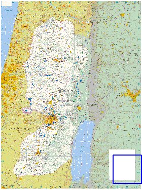 mapa de Cisjordania